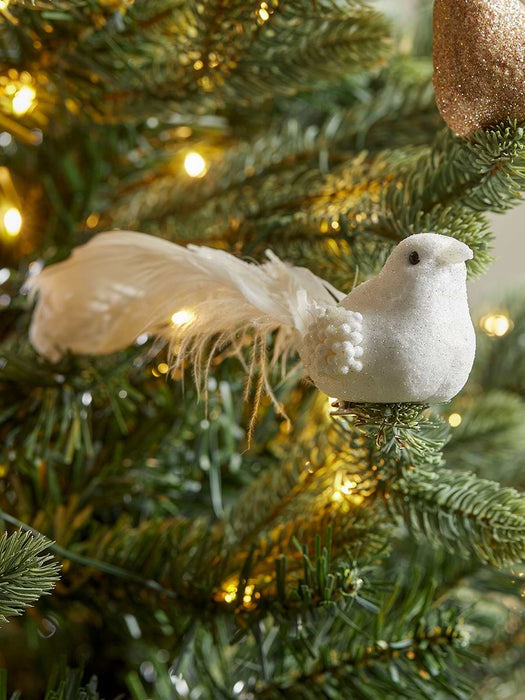 Four Glittered Bird Clips