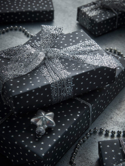 Silver Glittered Ribbon