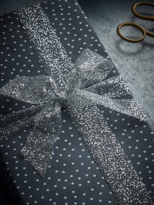 Silver Glittered Ribbon