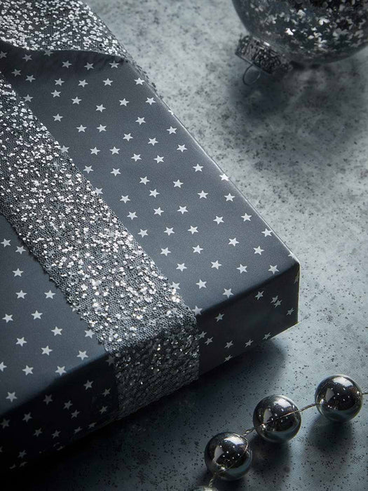 Silver Glittered Ribbon