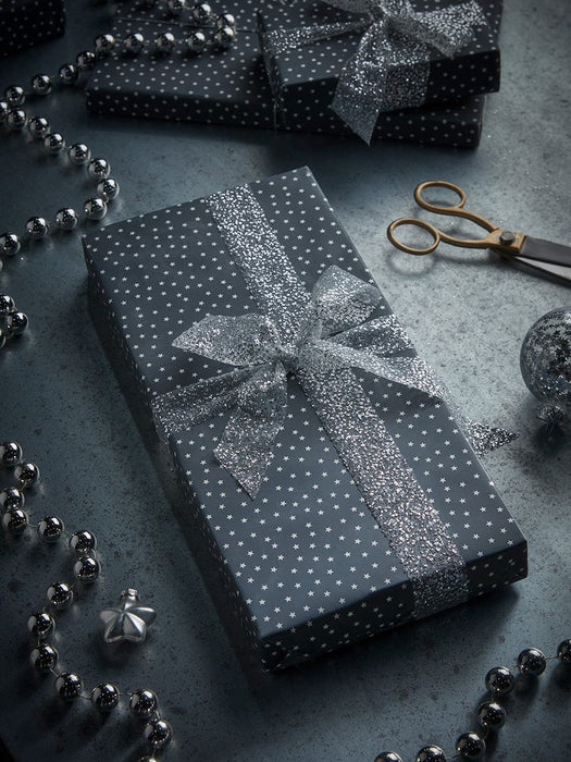 Silver Glittered Ribbon