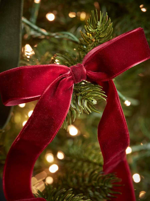 Twelve Slim Velvet Tree Bows