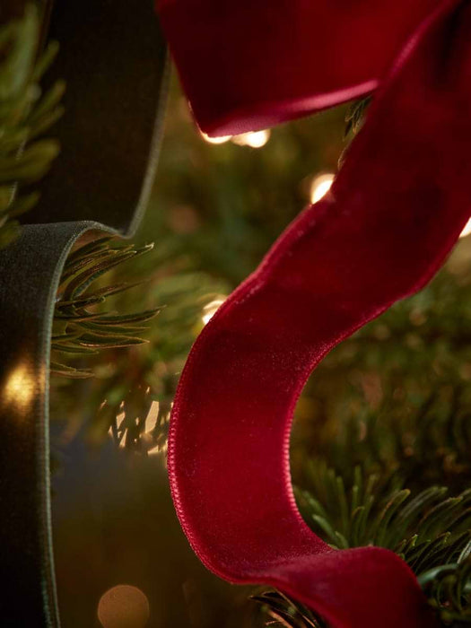 Twelve Slim Velvet Tree Bows