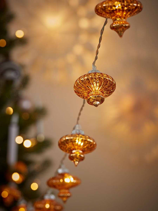 Mercuried Glass Lantern String Lights
