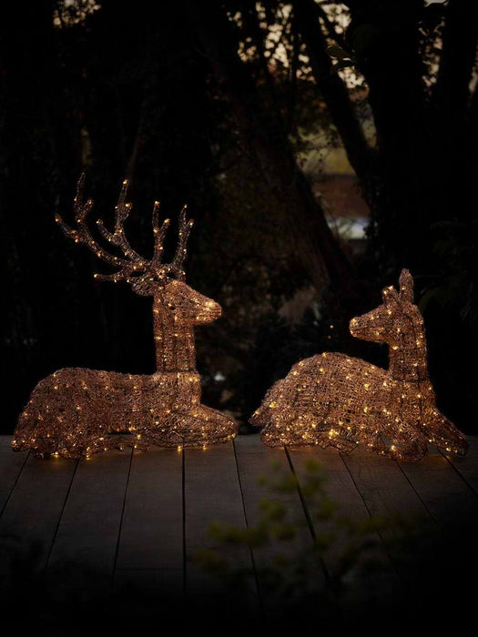 Amber Acrylic Light Up Reindeer