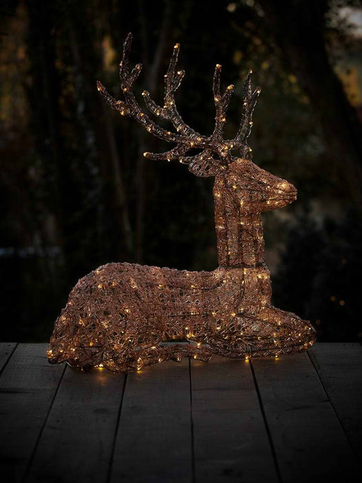 Amber Acrylic Light Up Reindeer