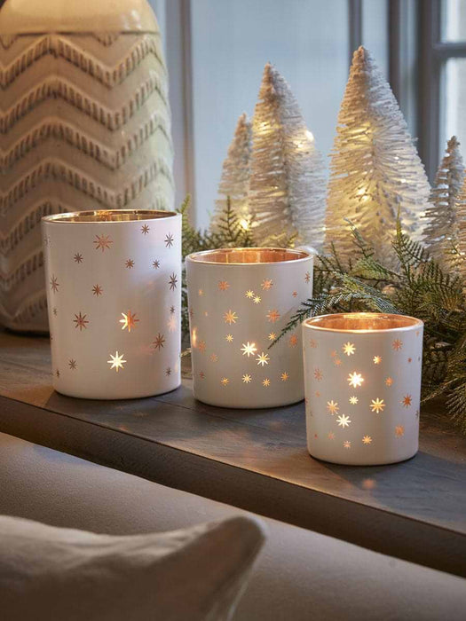 Three Mini Stars Tealight Holders