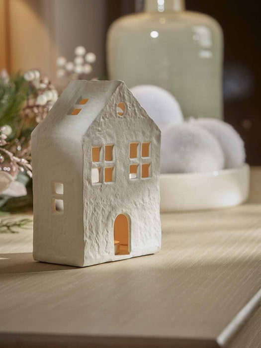 Metal House Tealight Lantern