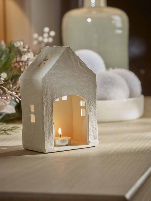 Metal House Tealight Lantern