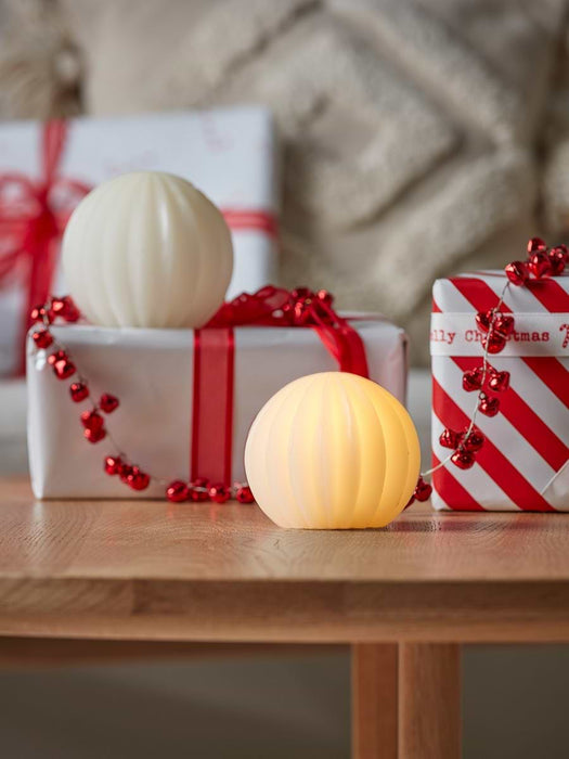 Fluted Wax Light Up Sphere Small