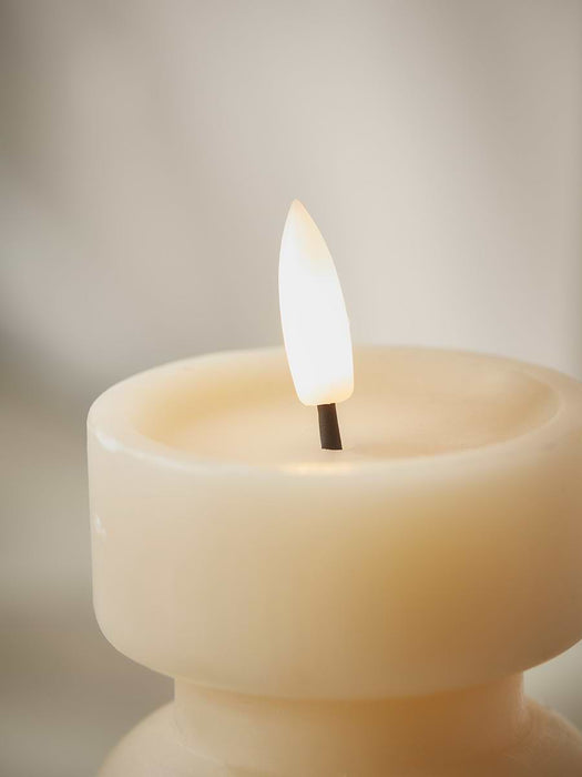 LED Abstract Faux Candle - Ivory