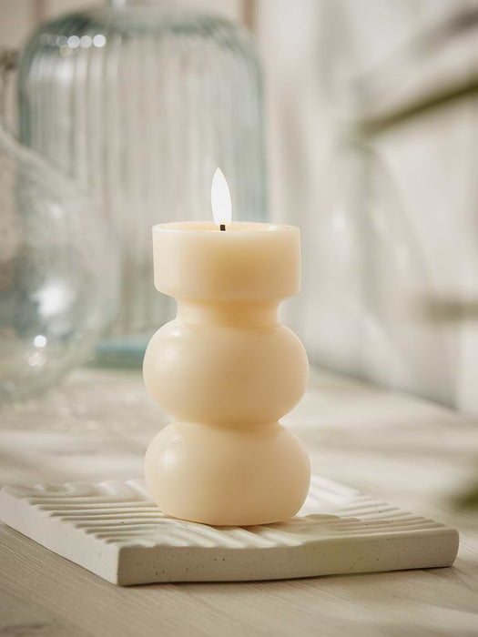 LED Abstract Faux Candle - Ivory