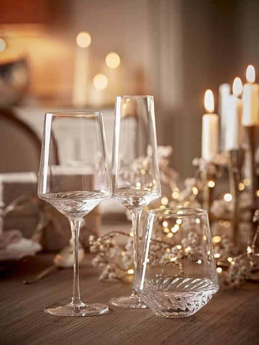 Four Spiral Wine Glasses