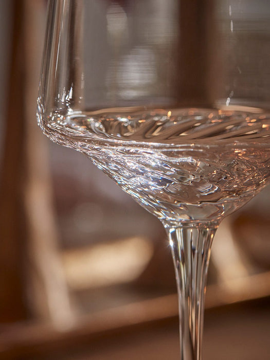 Four Spiral Wine Glasses