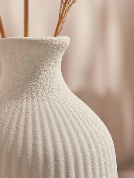 White Lara Vase - Medium