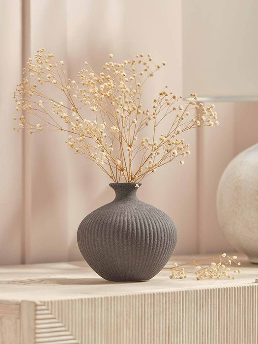 Black Lara Vase - Rounded
