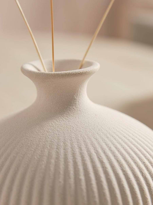 White Lara Vase - Rounded