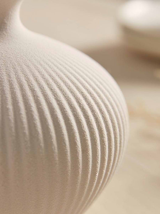 White Lara Vase - Rounded
