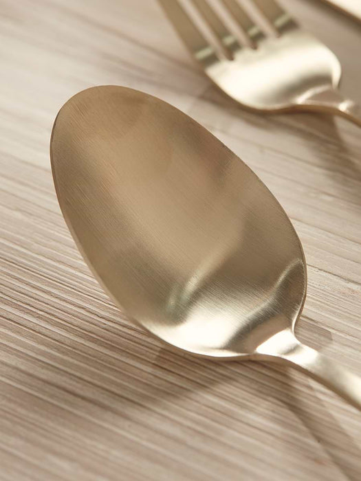 Sixteen Piece Cutlery Set - Gold