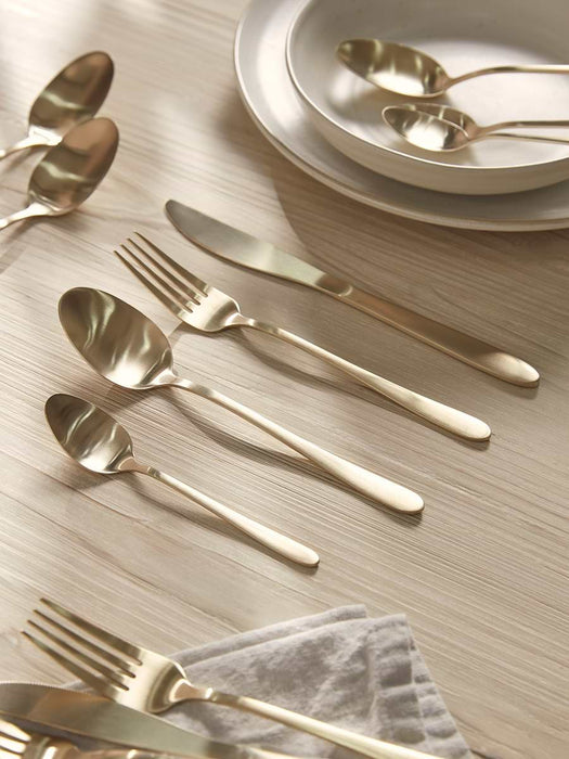Sixteen Piece Cutlery Set - Gold