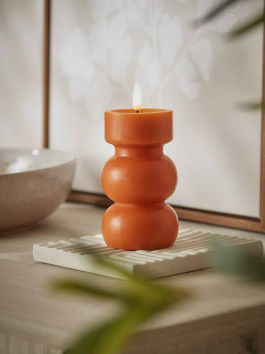 LED Abstract Faux Candle - Cinnamon