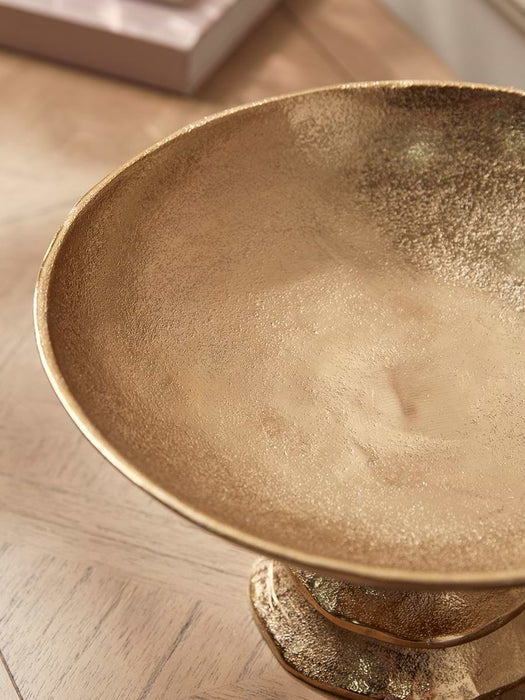 Brass Effect Footed Bowl