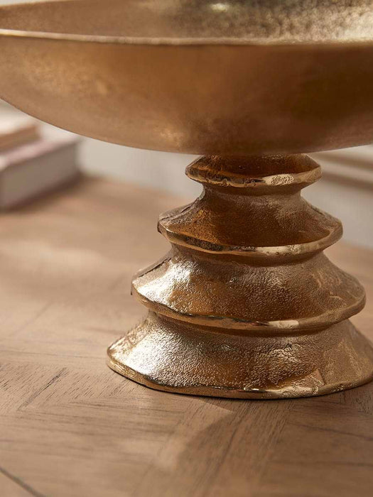 Brass Effect Footed Bowl