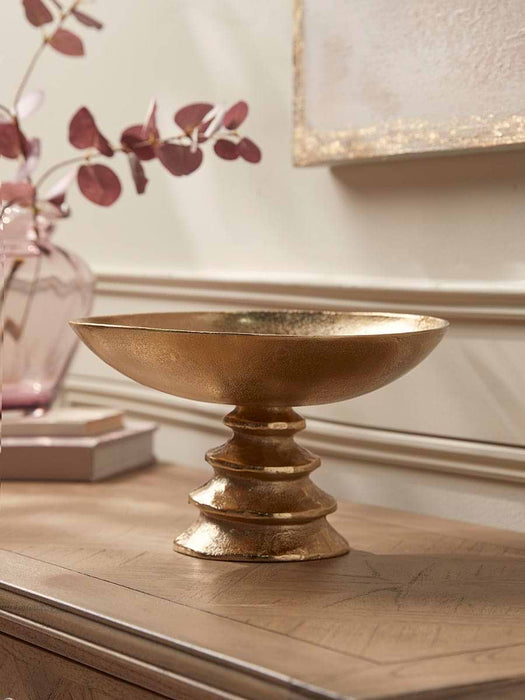 Brass Effect Footed Bowl