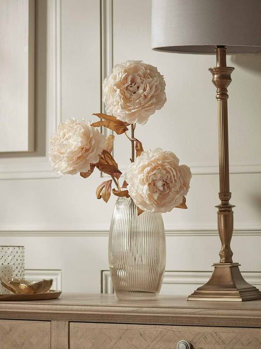 Three Faux Peony Stems