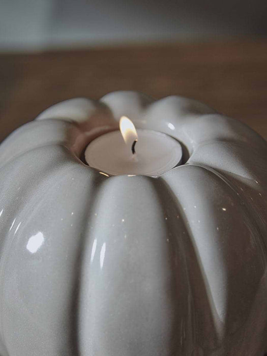 Pumpkin Tealight Holder - Grey - Small