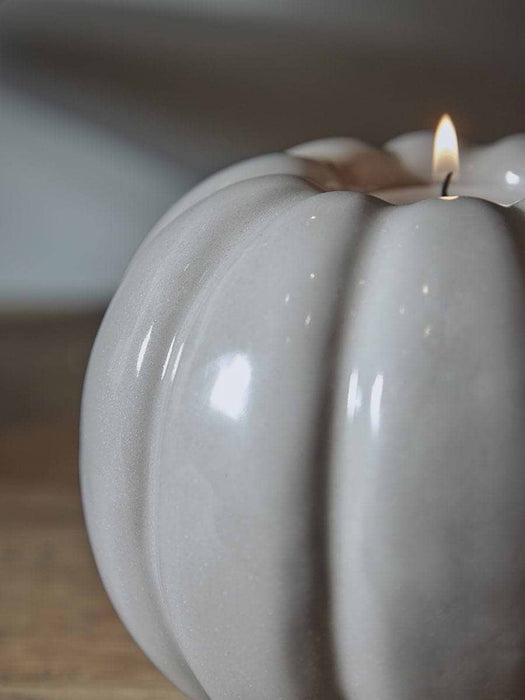 Pumpkin Tealight Holder - Grey - Small