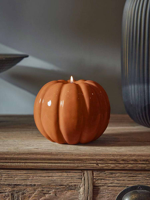 Pumpkin Tealight Holder - Burnt Orange - Large