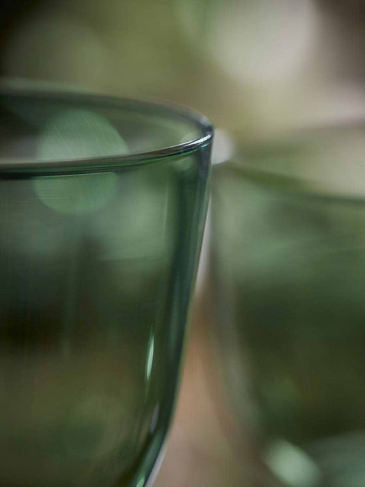 Four Olive Wine Glasses