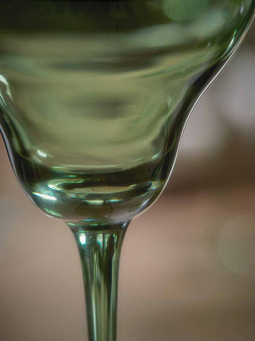 Four Olive Wine Glasses
