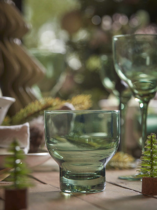Four Olive Wine Glasses