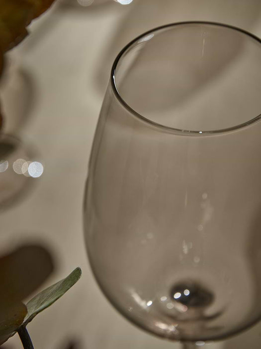 Six Smoked Wine Glasses