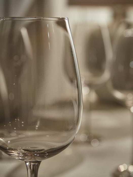 Six Smoked Wine Glasses