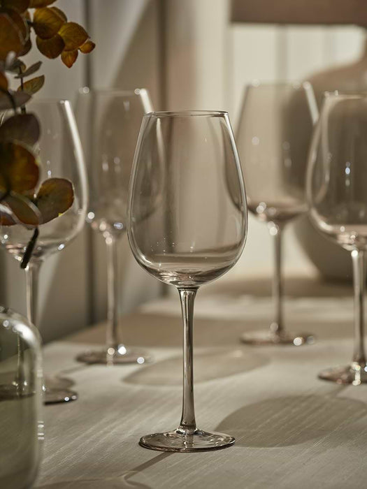 Six Smoked Wine Glasses