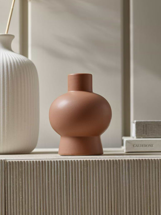 Footed Terracotta Vase