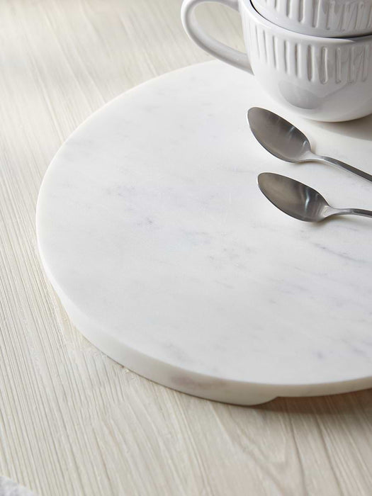 Round Marble Serving Board - Large