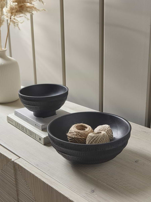 Etched Mango Wood Bowl - Large