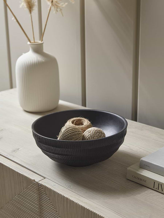 Etched Mango Wood Bowl - Large