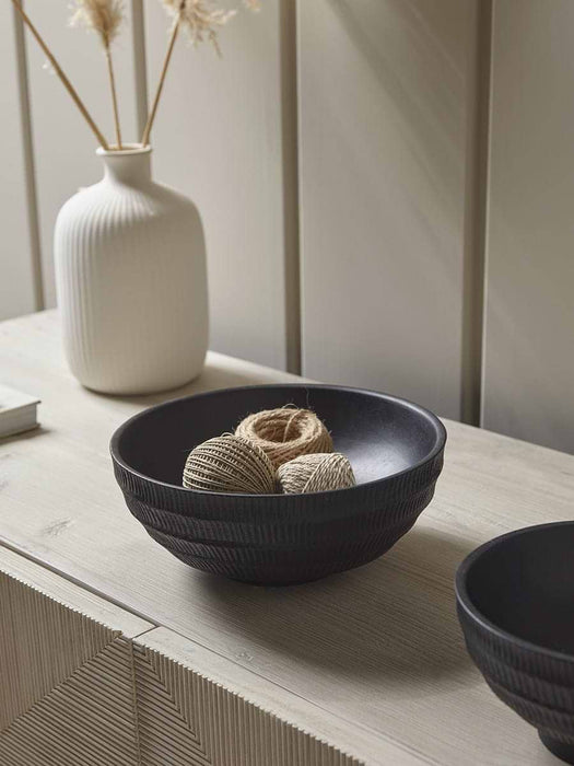 Etched Mango Wood Bowl - Large