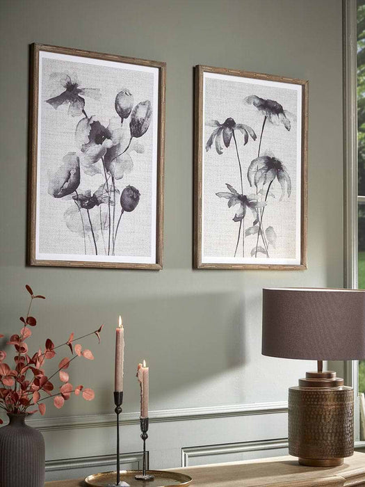 Two Floral Framed Prints