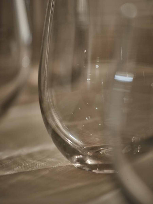 Six Smoked Stemless Wine Glasses