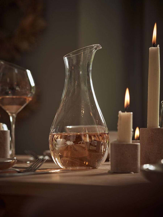 Amber Asymmetric Glass Carafe