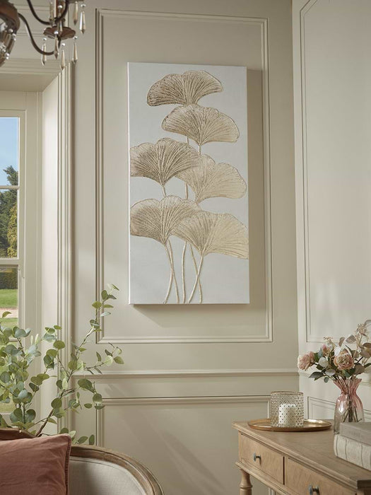 Golden Gingko Leaf Canvas