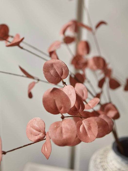 Three Faux Eucalyptus Stems - Burgundy