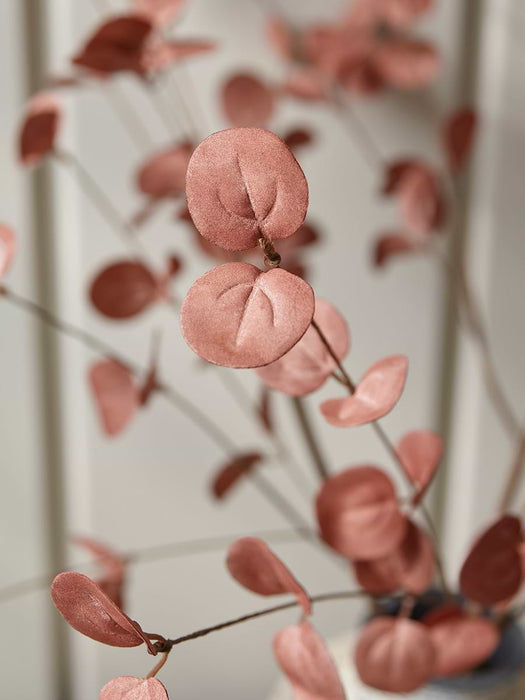 Three Faux Eucalyptus Stems - Burgundy