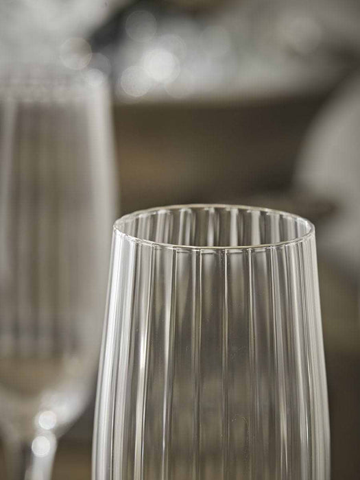 Four Fluted Champagne Flutes